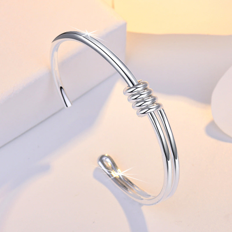 Damen Offenes Armband mit kunstvollem Spiral-Design Shop Nory