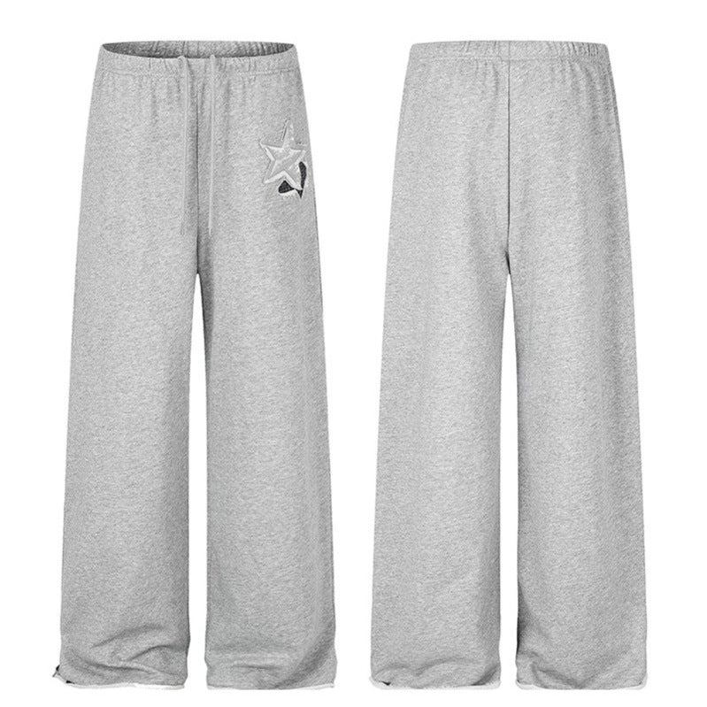 Damen Extraweite Palazzo-Sweathose mit Komfortbund, Kordelzug und Stern-Applikation Shop Nory