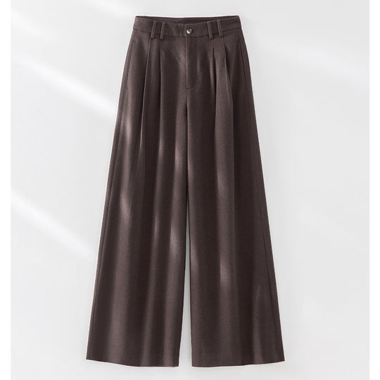 Damen Weite Bundfalten-Hochbundhose aus Wollmischung Shop Nory