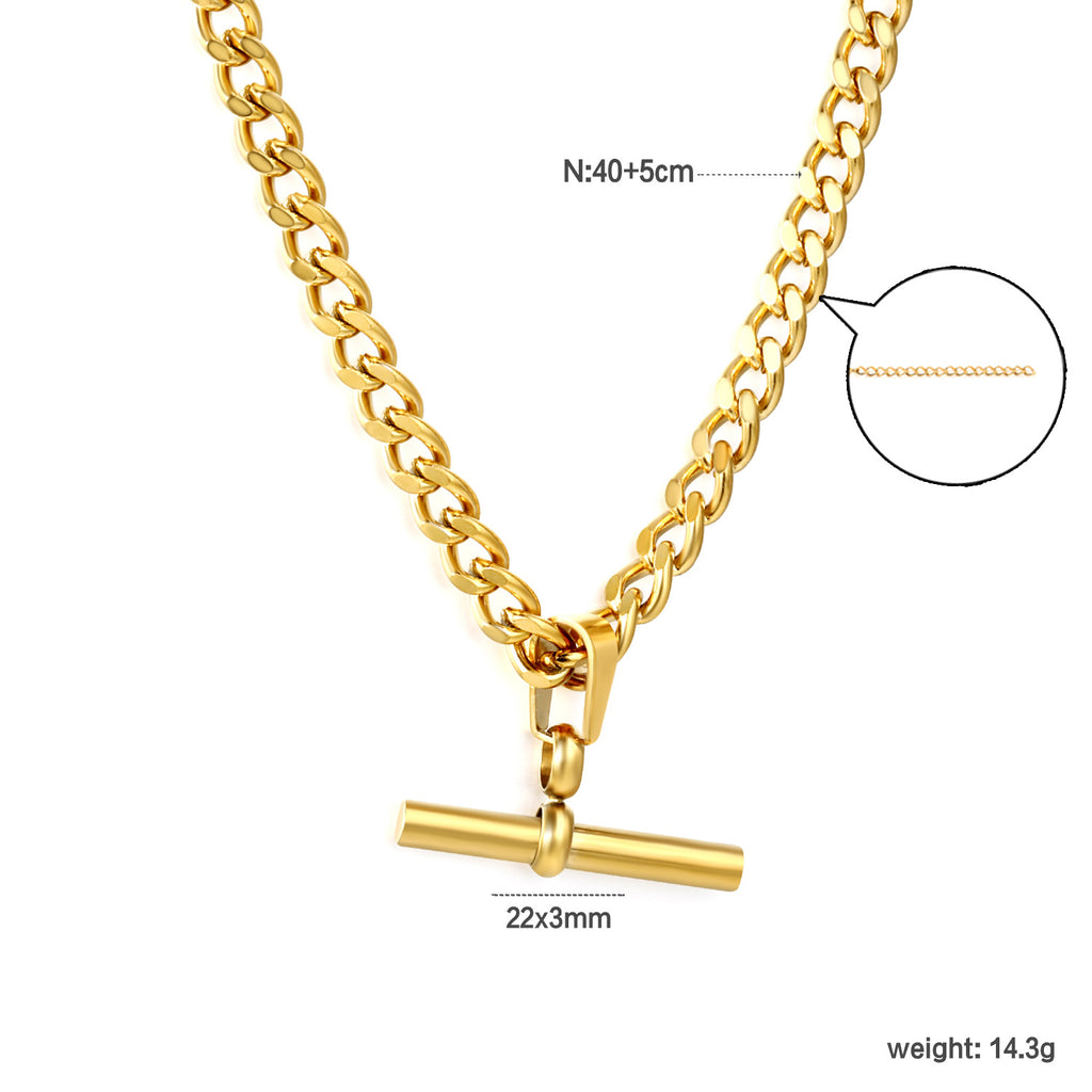 Damen elegante Gliederhalskette mit verstellbarem Toggleverschluss Shop Nory