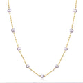 Damen Halskette mit elegantem Perlen-Design und goldener Gliederstruktur Shop Nory