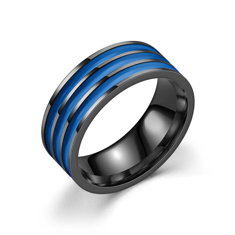 Herren Ring mit modernem Streifenmuster Shop Nory