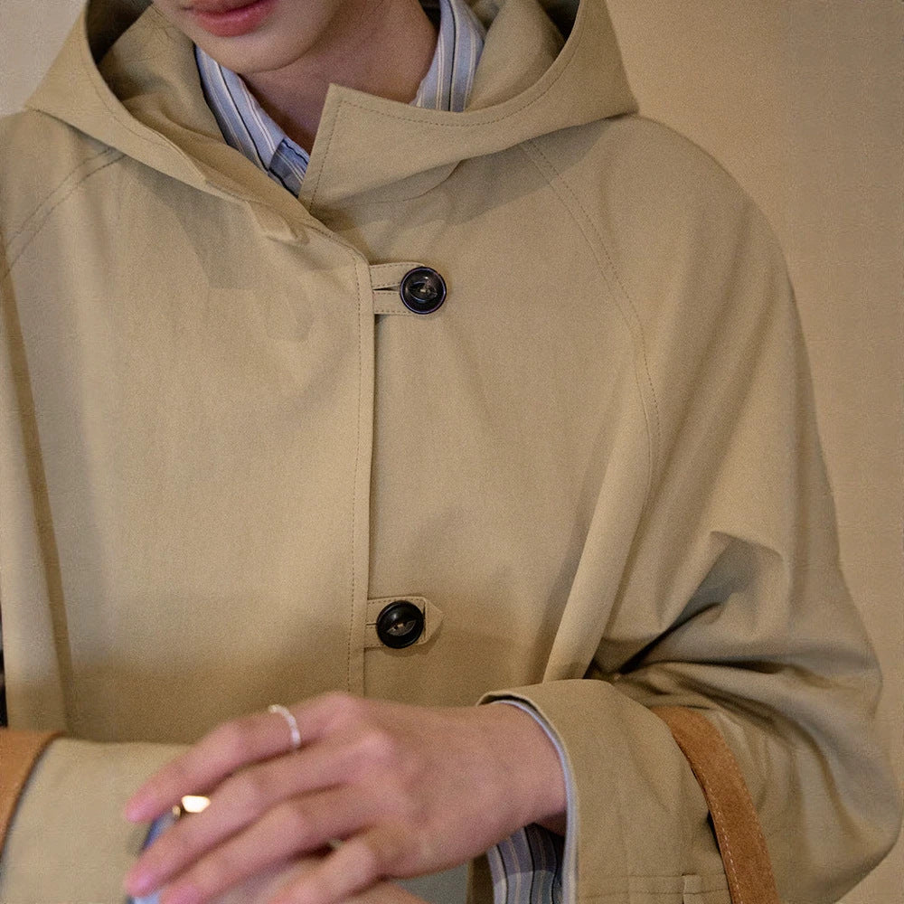 Damen Modische Übergangsjacke mit Kapuze Shop Nory