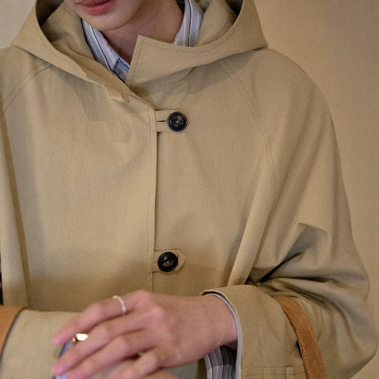 Damen Modische Übergangsjacke mit Kapuze Shop Nory