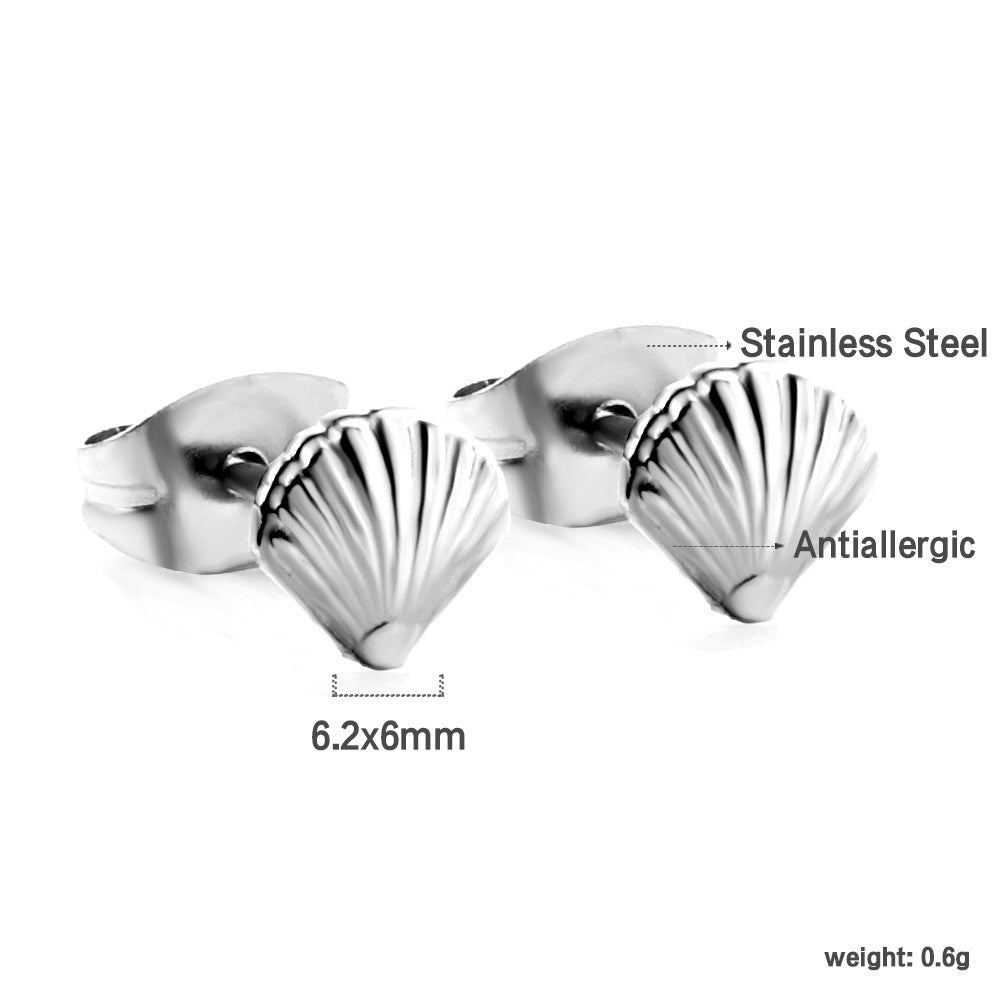 Damen Edelstahl Ohrstecker im eleganten Krone-Design Shop Nory