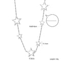 Damen Halskette mit modernen Sternanhängern und verstellbarer Kettenlänge Shop Nory