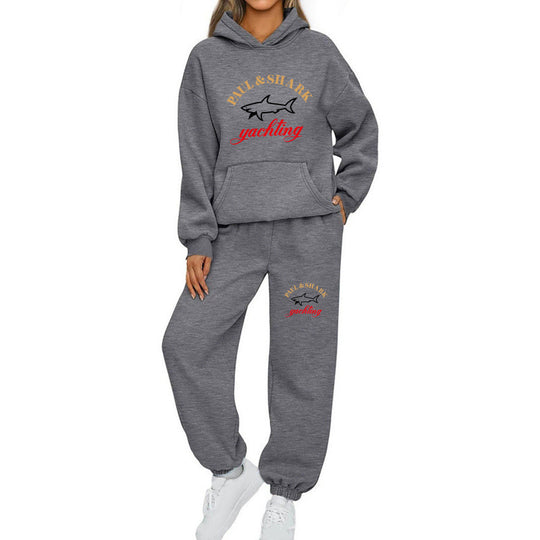 Damen oversized Hoodie und Jogginghose Set mit Kapuze Kängurutasche und gerippten Bündchen Shop Nory