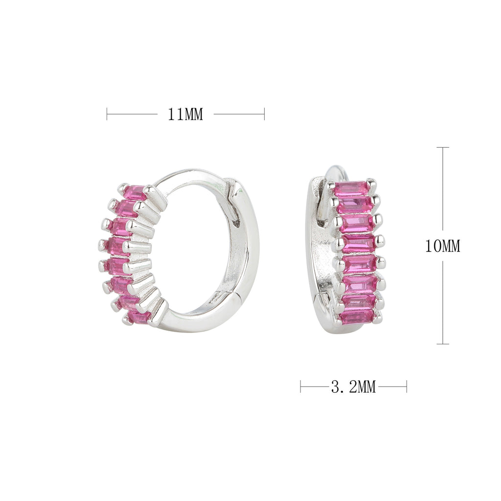 Damen Ohrringe mit pinken Zirkonsteinen in hochwertiger Goldfassung Shop Nory