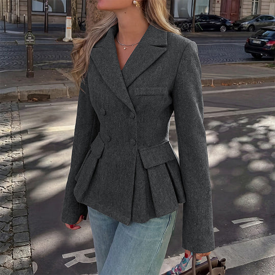 Damen Eleganter Blazer mit Rüschendetails Shop Nory