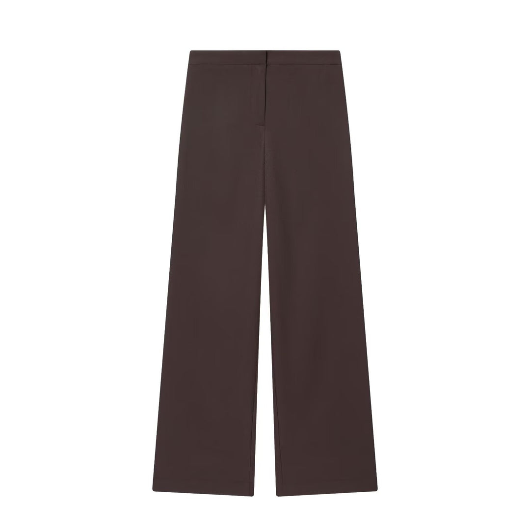 Damen Hochtaillierte Palazzo-Hose mit weitem Bein und glattem Bund Shop Nory