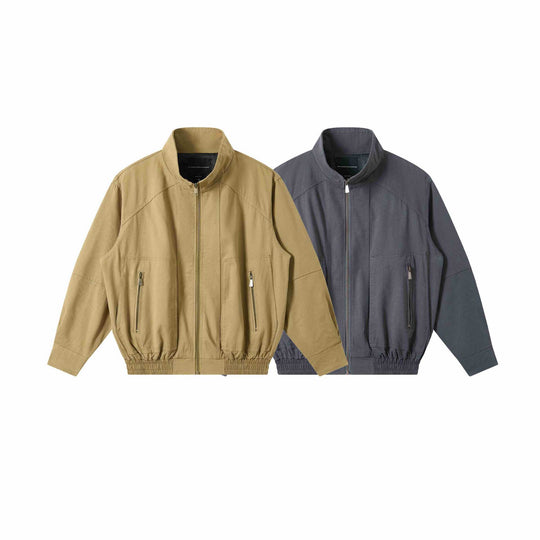 Herren Leichter Canvas-Fieldblouson mit Stehkragen, verdecktem Reißverschluss und elastischem Saum Shop Nory