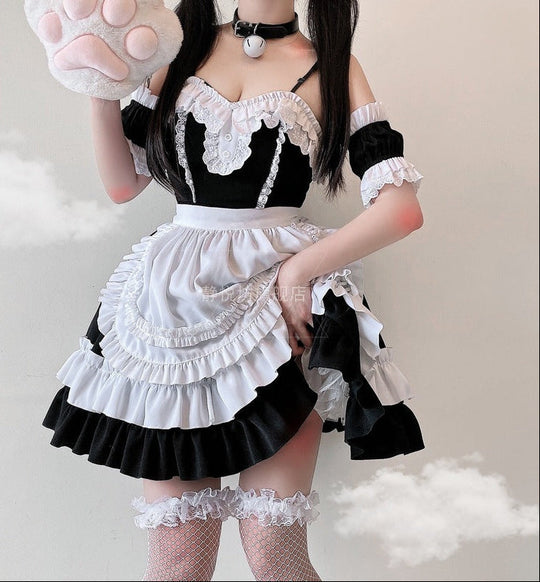Mädchen verspieltes Rüschenkleid mit bezaubernden Puffärmeln Shop Nory