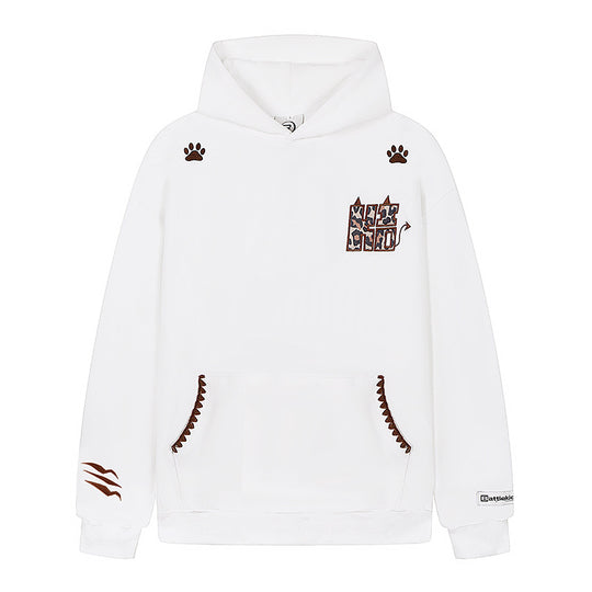 Damen Oversize-Kapuzenpullover mit Kängurutasche, Tier‑Patch und Zierstickerei Shop Nory