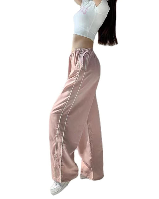 Damen Sportliche Hose mit weitem Schnitt und elastischem Bund