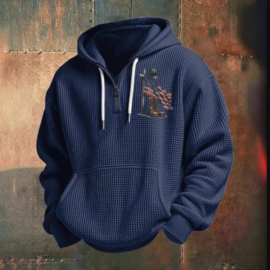 Herren Kapuzensweater mit amerikanischem Flaggenmotiv Shop Nory