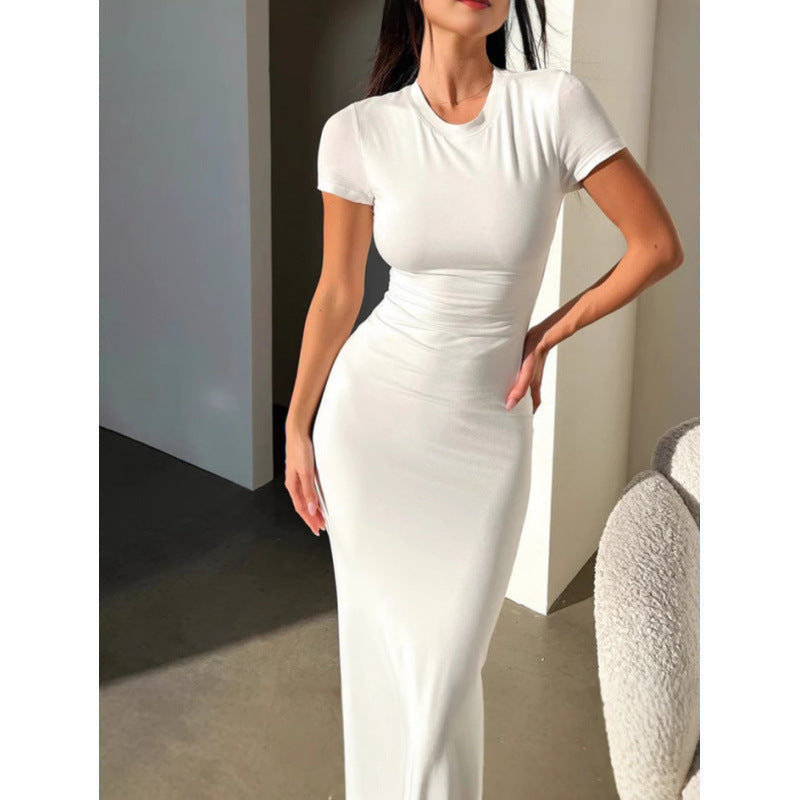 Damen lässiges Skirt- und T-Shirt-Set mit bequemer Passform