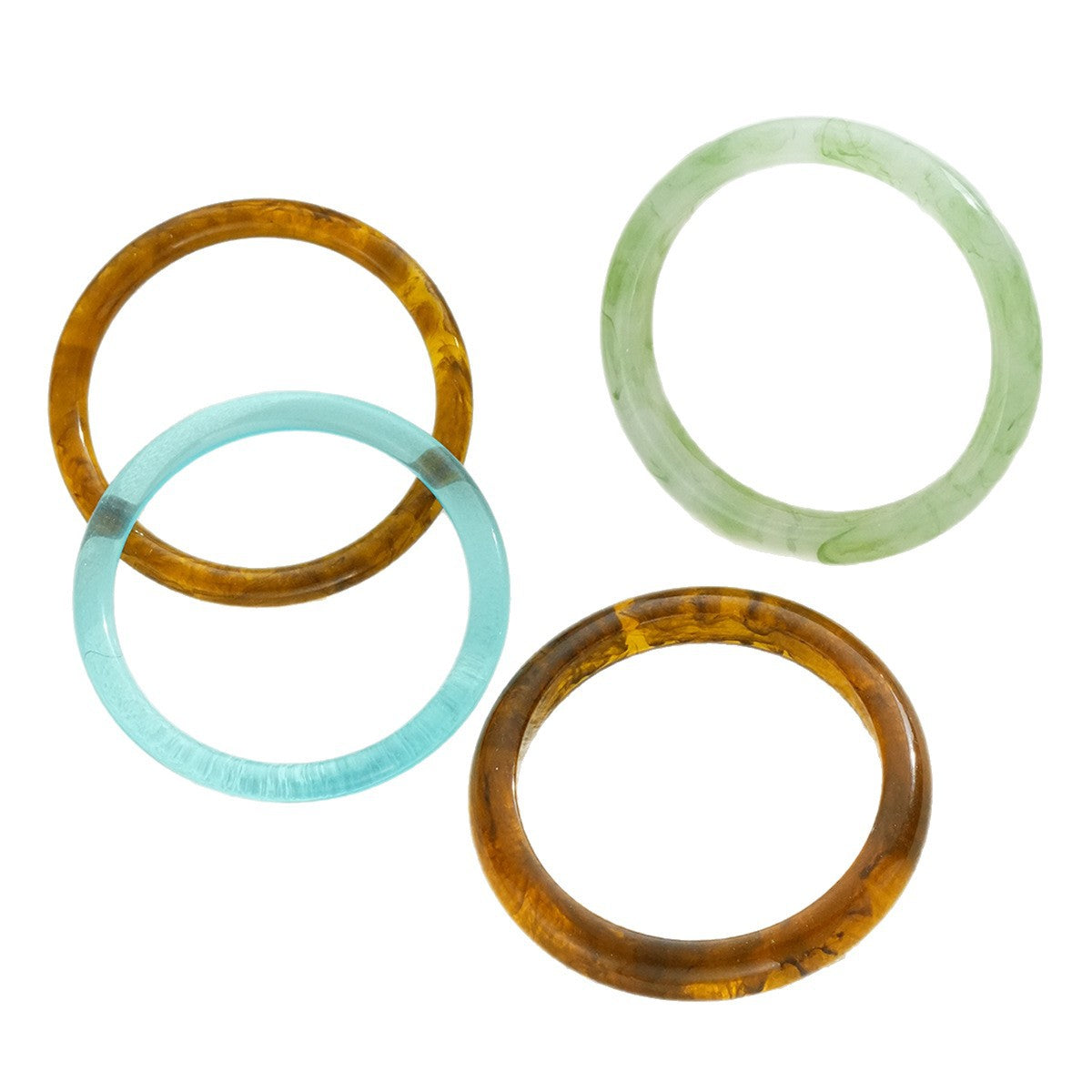 Damen Armreif-Set aus hochwertigem Acryl mit glänzenden und maritimen Designs Shop Nory