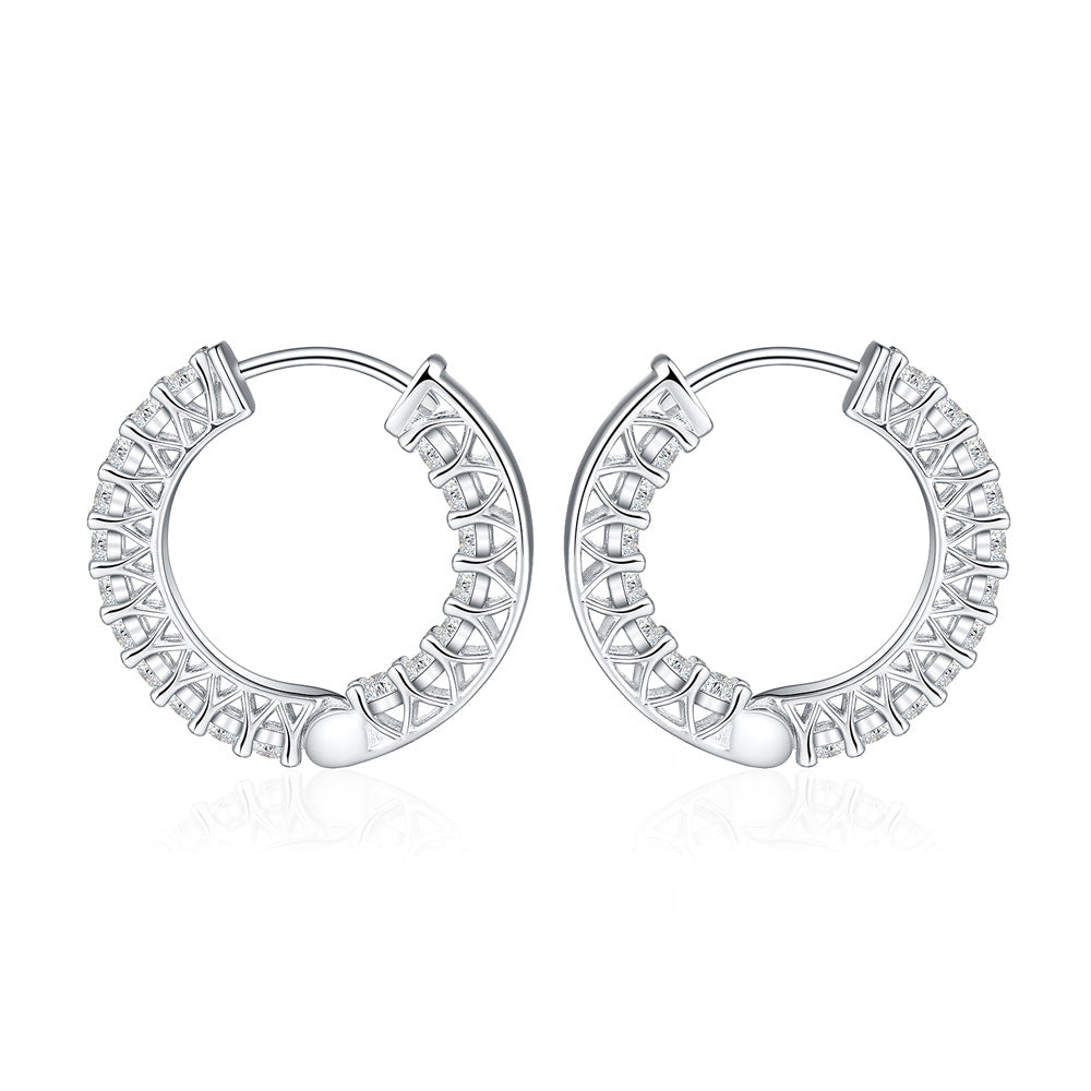 Damen Creolen mit funkelnden Zirkonia und filigranem Design Shop Nory