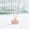 Damen Halskette mit elegantem Muschel-Anhänger und funkelnden Zirkonia Shop Nory