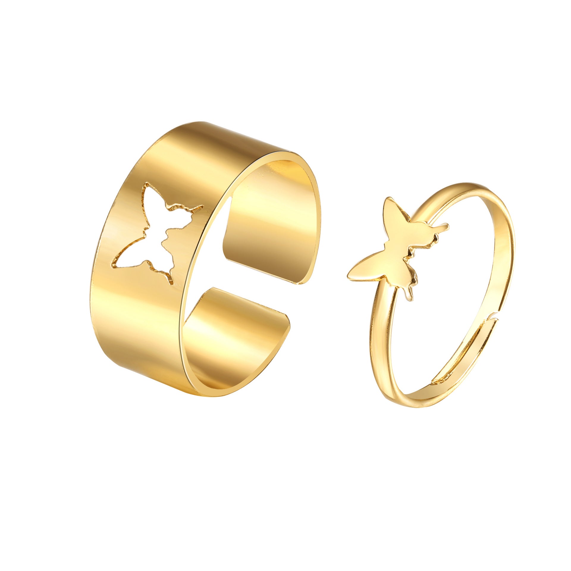 Damen Ring-Set mit filigranem Schmetterlingsdesign Shop Nory