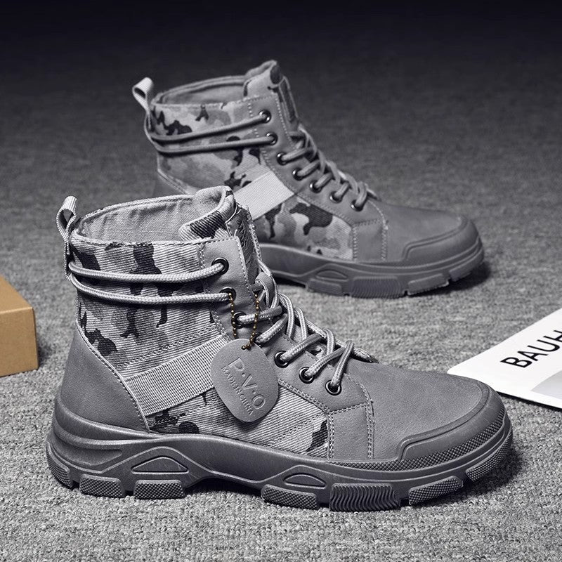 Damen Hohe Sneaker im modernen Camouflage-Stil mit robustem Sohlenprofil