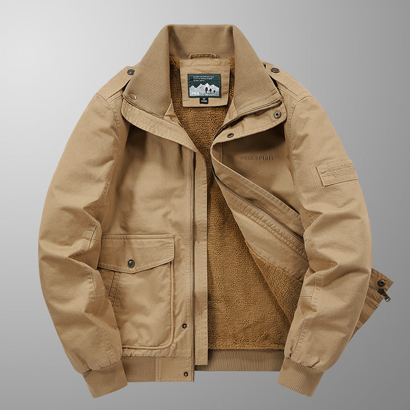 Herren Isolierter Field-Blouson mit vollem Teddyfleecefutter, verdeckter Zip-Front und Utility-Taschen Shop Nory
