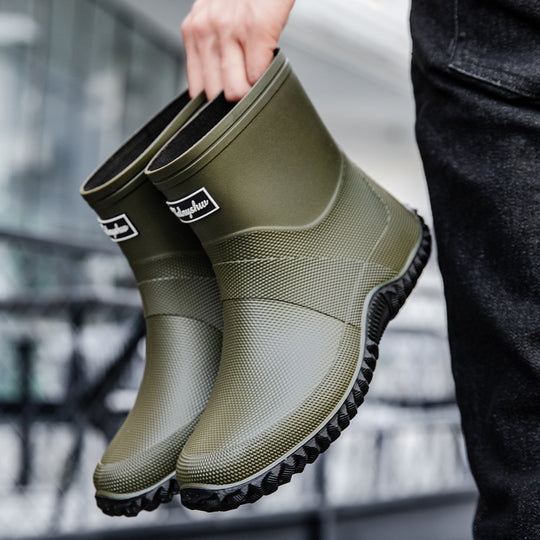 Herren Nahtlose Vollgummi-Schlupfstiefelette mit rutschfester Profilsohle Shop Nory