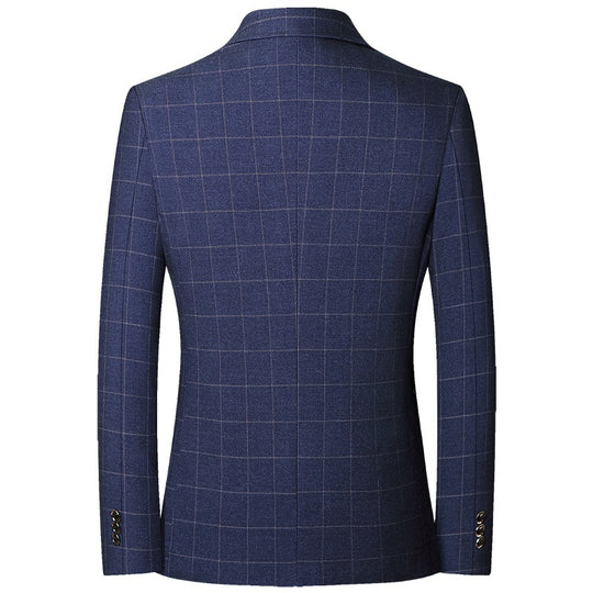 Herren Modernes Slim-Fit Sakko mit dezentem Karomuster aus leichtem MischgewShop Norye Shop Nory