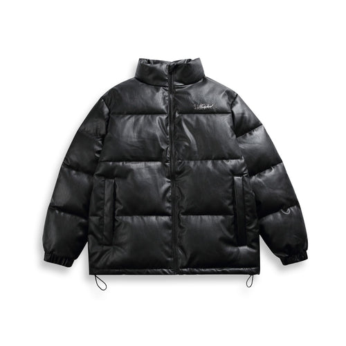 Unisex Kurz geschnittene matte Thermo-Pufferjacke mit minimaler Nahtführung und Tunnelzugsaum Shop Nory