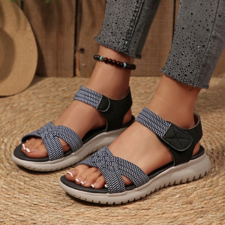 Damen Sportliche Sandalen mit elastischen Riemen