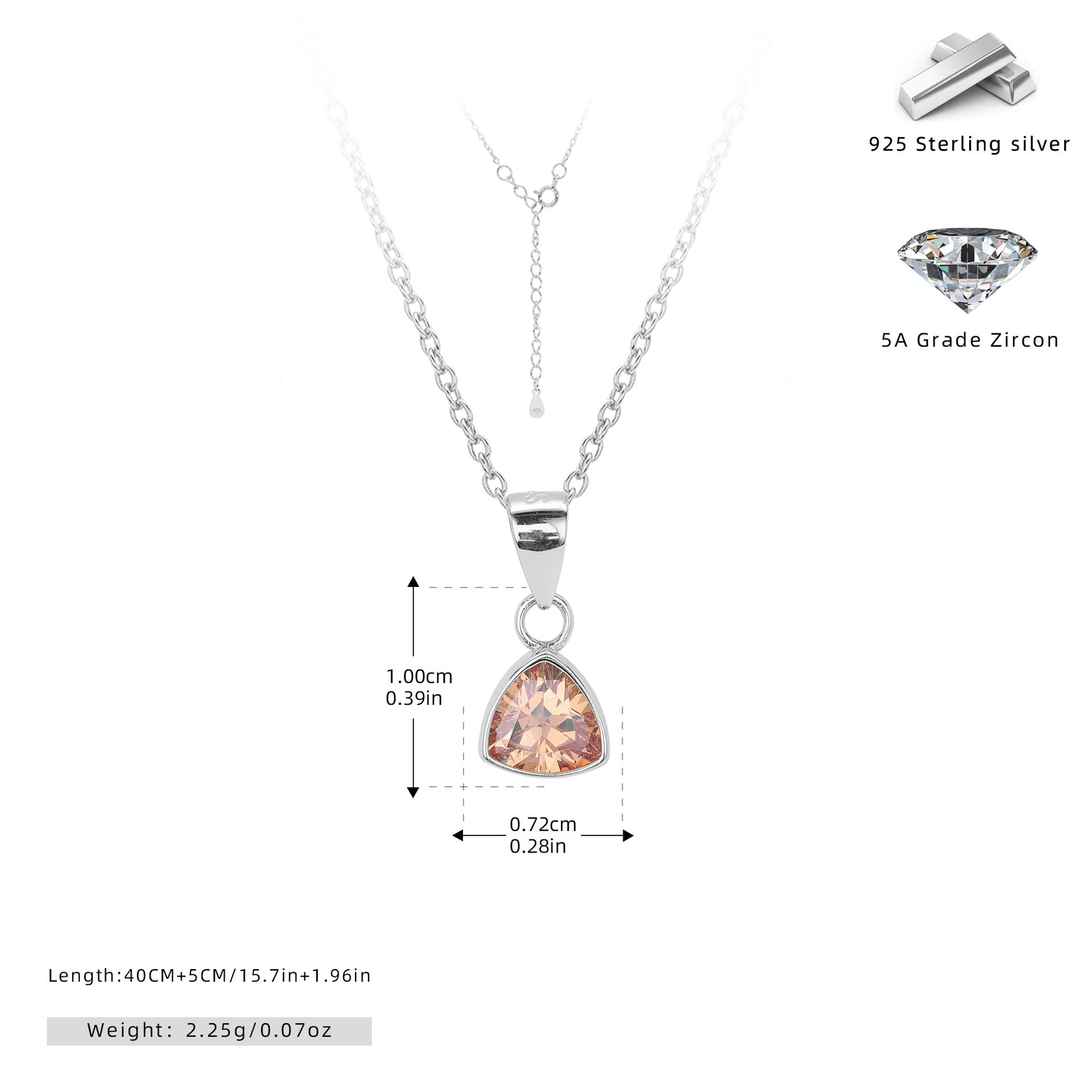 Damen Halskette mit luxuriösem Zirkonanhänger Shop Nory