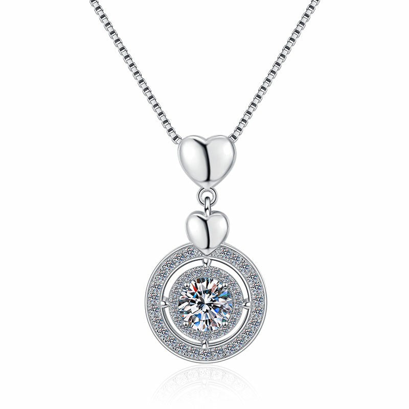 Damen Halskette mit Herzanhänger und funkelndem Zirkonia Shop Nory
