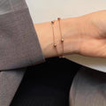Damen Minimalistische Doppelstrang Ball Armband Shop Nory