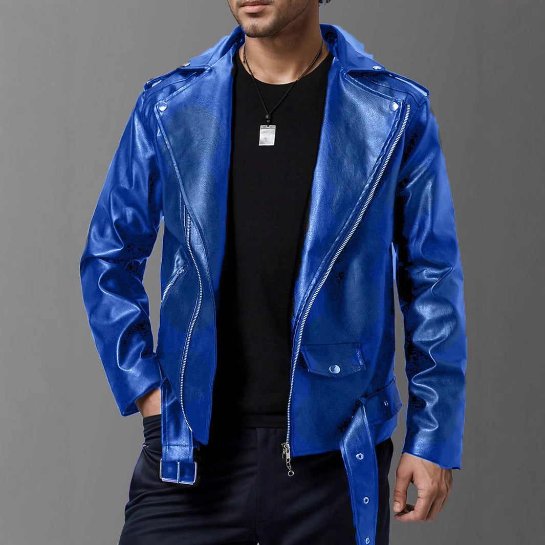 Herren stilvolle Bikerjacke aus hochwertigem Echt Shopnory