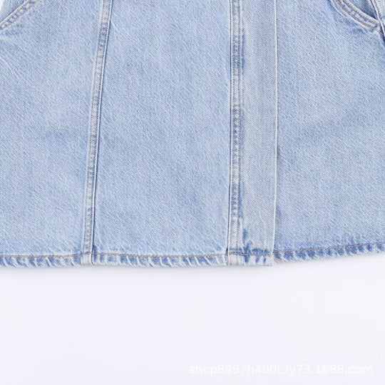 Damen Tailliertes Jeanskleid mit Bindegürtel, Hemdblusenkragen und Pattentaschen Shop Nory