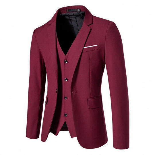 Herren Tailliertes Sakko mit passender Weste und schlanker Business‑Silhouette Shop Nory