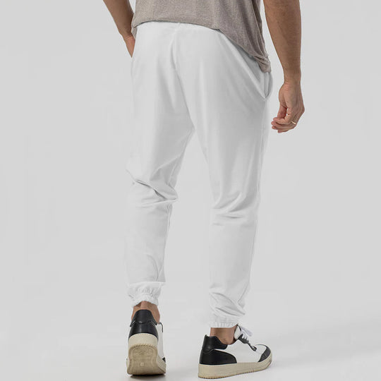 Herren Tapered-Jogginghose im Leinenlook mit Bügelfalte und Bündchen Shop Nory