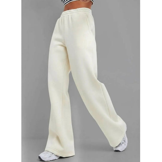 Damen nan fließende Palazzo-Loungehose mit extra weitem Bein elastischem Komfortbund und dezenten Eingrifftaschen Shop Nory