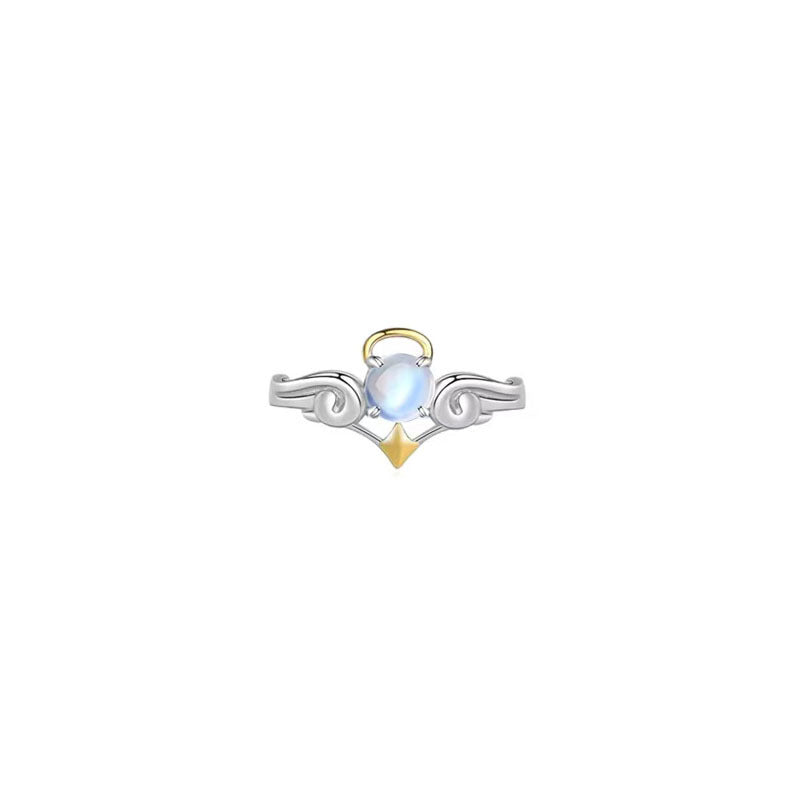 Damen kunstvoller Ring mit funkelndem Opal und eleganten Details Shop Nory