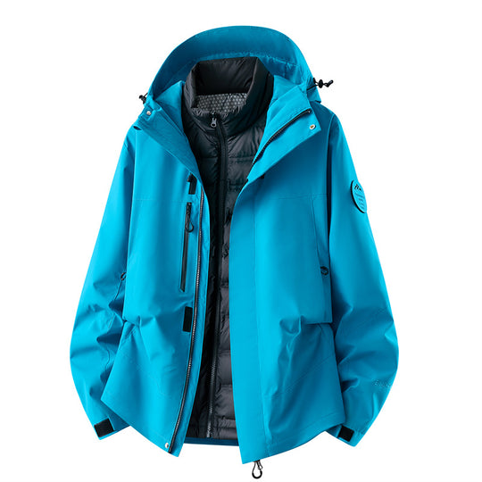 Herren wasserdichte Outdoorjacke mit abnehmbarer Fleece-Innenjacke Shop Nory