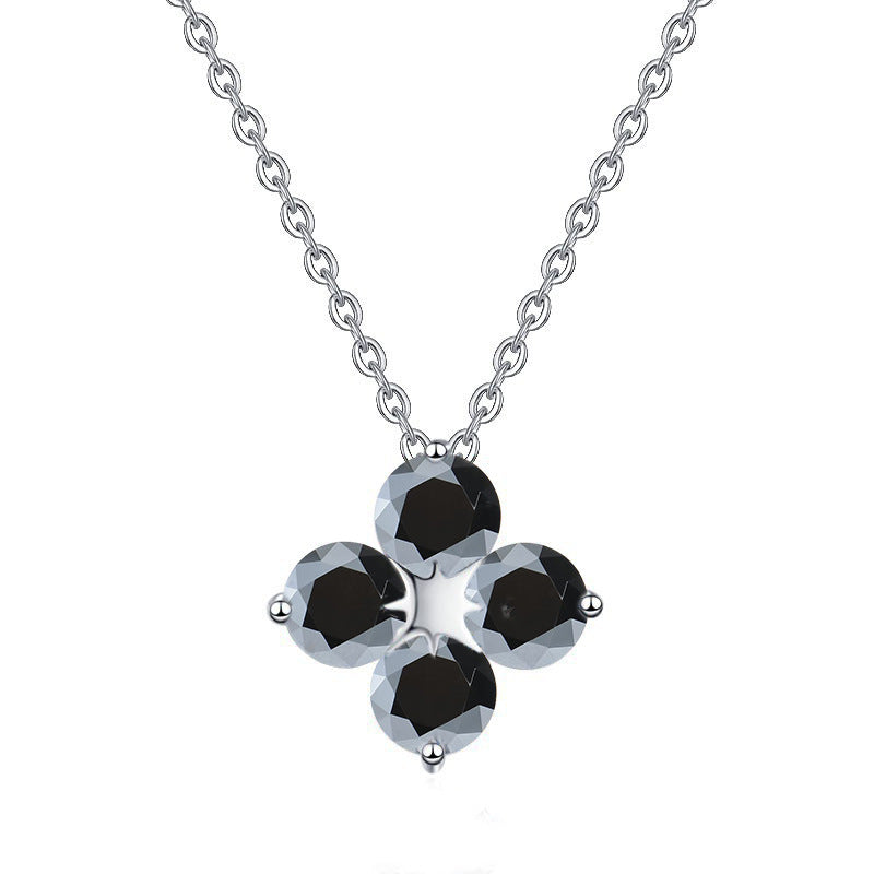 Damen Halskette mit funkelndem Blumenanhänger Shop Nory