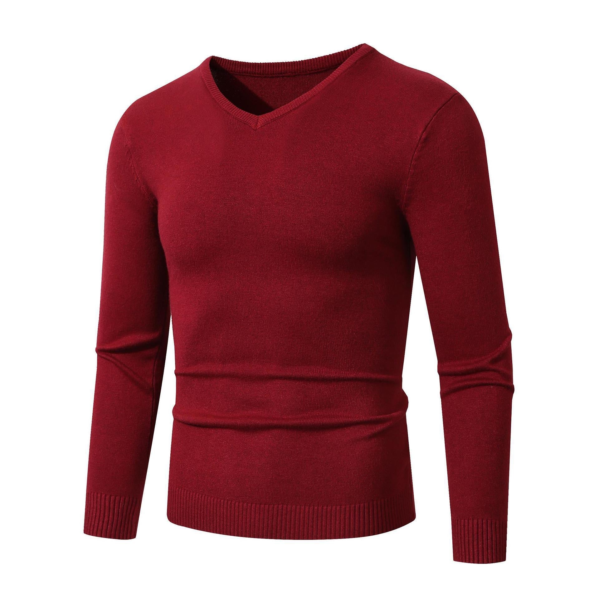 Herren V-Ausschnitt Pullover aus hochwertiger Baumwolle