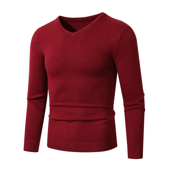 Herren V-Ausschnitt Pullover aus hochwertiger Baumwolle