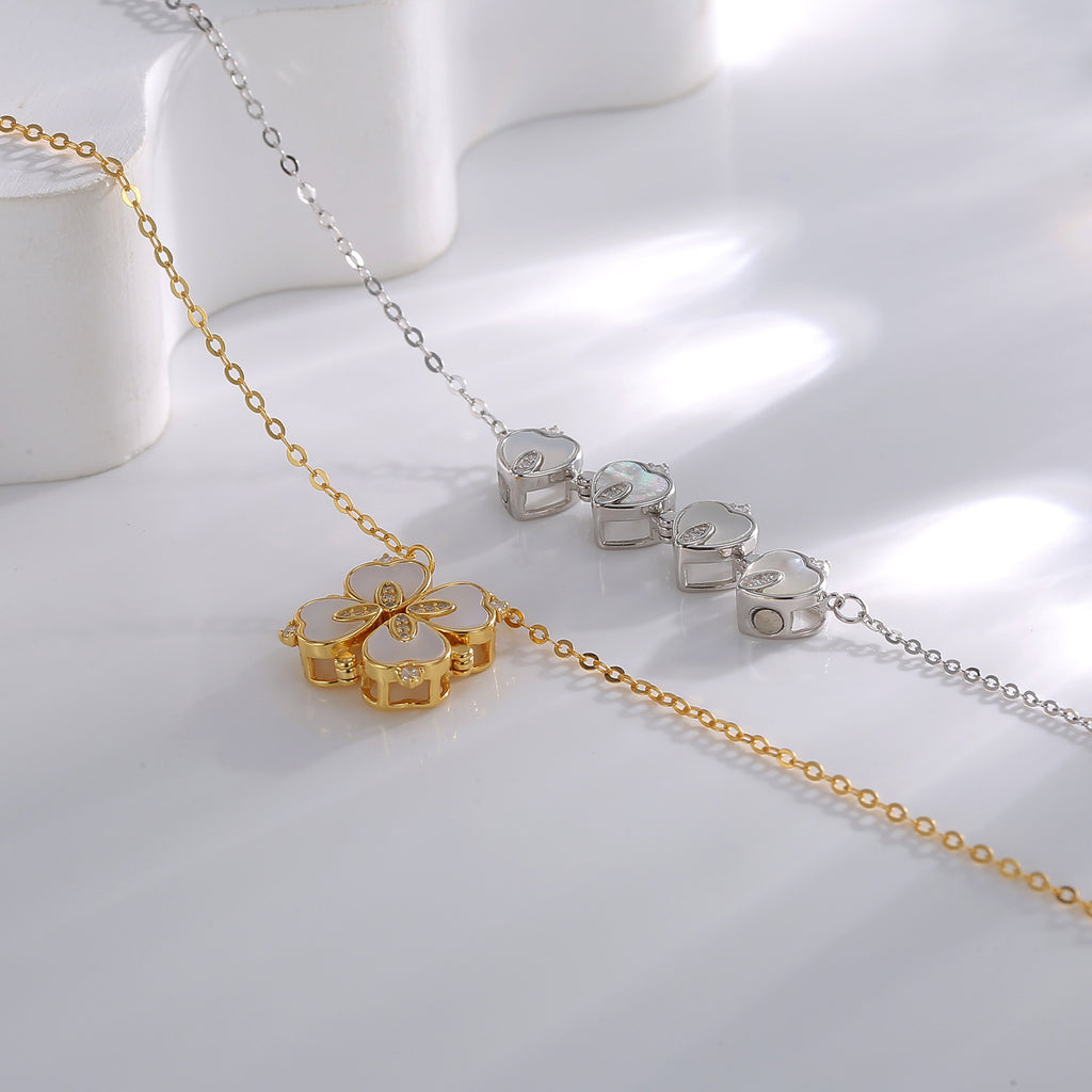 Damen Halskette mit kunstvollem Herzdesign und funkelnden Zirkonia Shop Nory