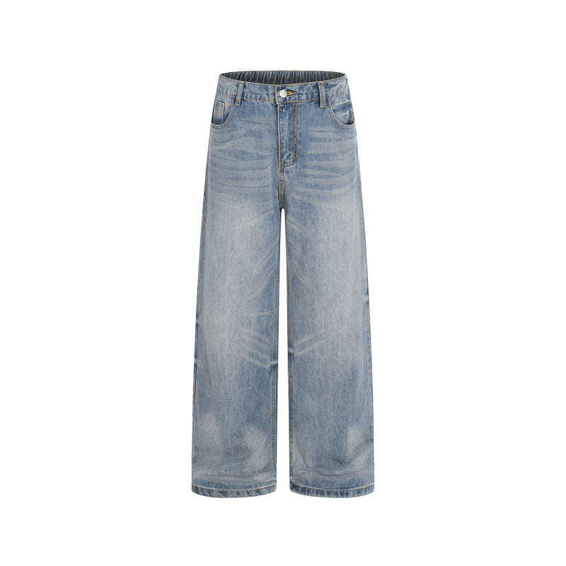 Damen Weite High-Waist Jeans aus leichtem Stonewashed Denim Shop Nory
