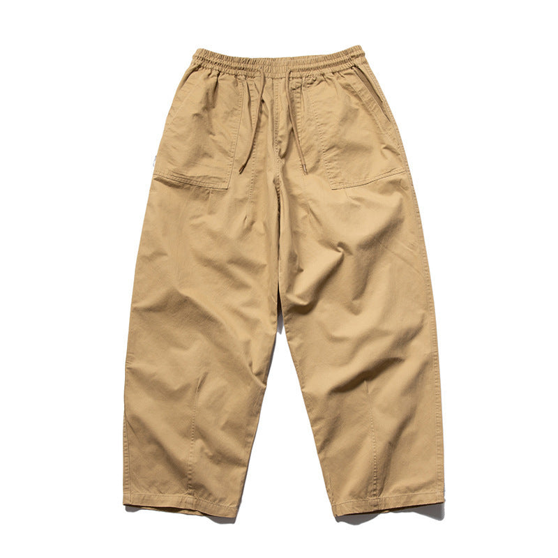Herren Weite Relaxed-Cargo-Hose mit elastischem Tunnelzugbund und aufgesetzten Beuteltaschen Shop Nory