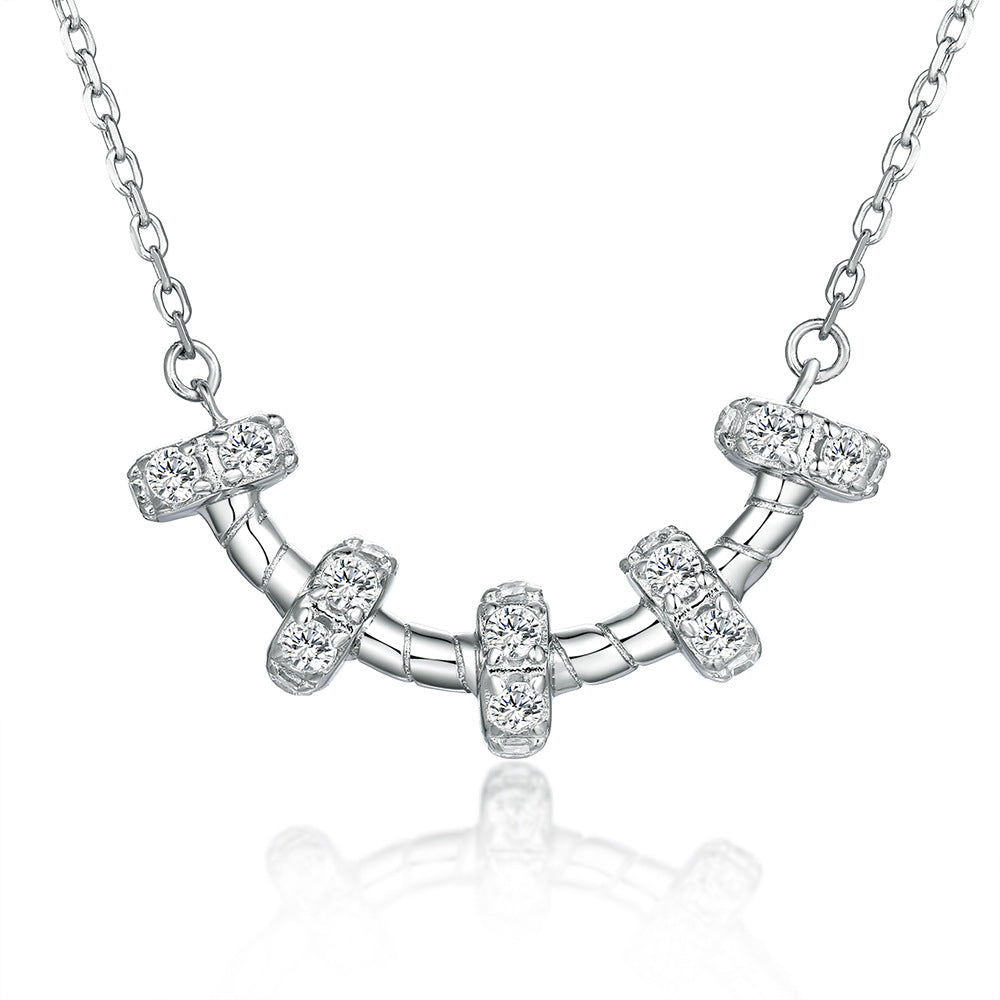 Damen Halskette mit funkelnden Zirkonia-Details Shop Nory
