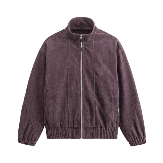 Unisex Boxy‑Bomberjacke aus strukturiertem Denim‑Optik mit hohem Stehkragen Shop Nory