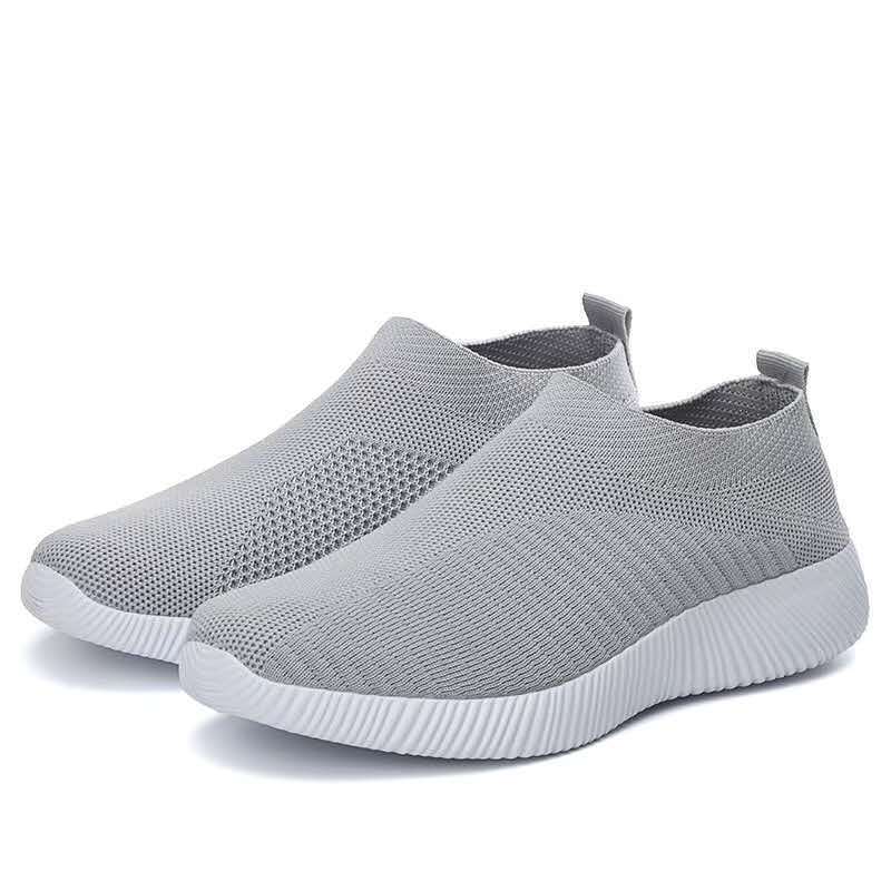 Damen luftige Slip-On Sneakers mit atmungsaktivem Design