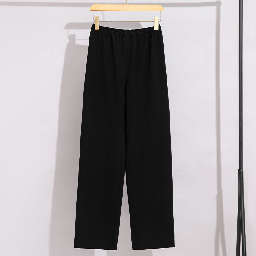 Damen High-Waist Hose mit elastischem Bund, weitem Bein und weich fließender Baumwollmischung Shop Nory